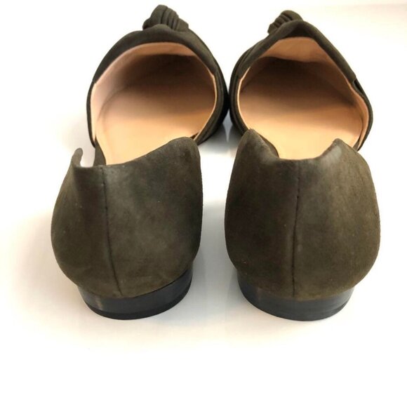NWT VINCE CAMUTO Moressa Suede Bow-Wrapped Flats Dark Greenery SZ 6 - Picture 4 of 7